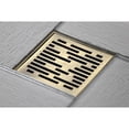 thumbnail image 2 of Kingston Brass BSF6310AB Watercourse Transit 4-Inch Brass Square Grid Shower Drain with Hair Strainer in Antique Brass, 2 of 7