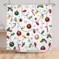 thumbnail image 5 of Tchckioa Christmas String Lights Shower Curtain,Privacy Protection Hooks Bath Curtain for Bathtub Decor 72x72 Inch, 5 of 6