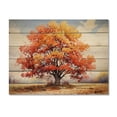 thumbnail image 3 of Designart "Golden Canopy Red Oak Tree Majesty II" Floral Print on Natural Pine Wood, 3 of 5