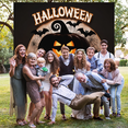 thumbnail image 5 of Happy Halloween Backdrop Horror Theme with Pumpkin, Ghouls,Bat Design for Halloween Party Decorations, 5 of 7