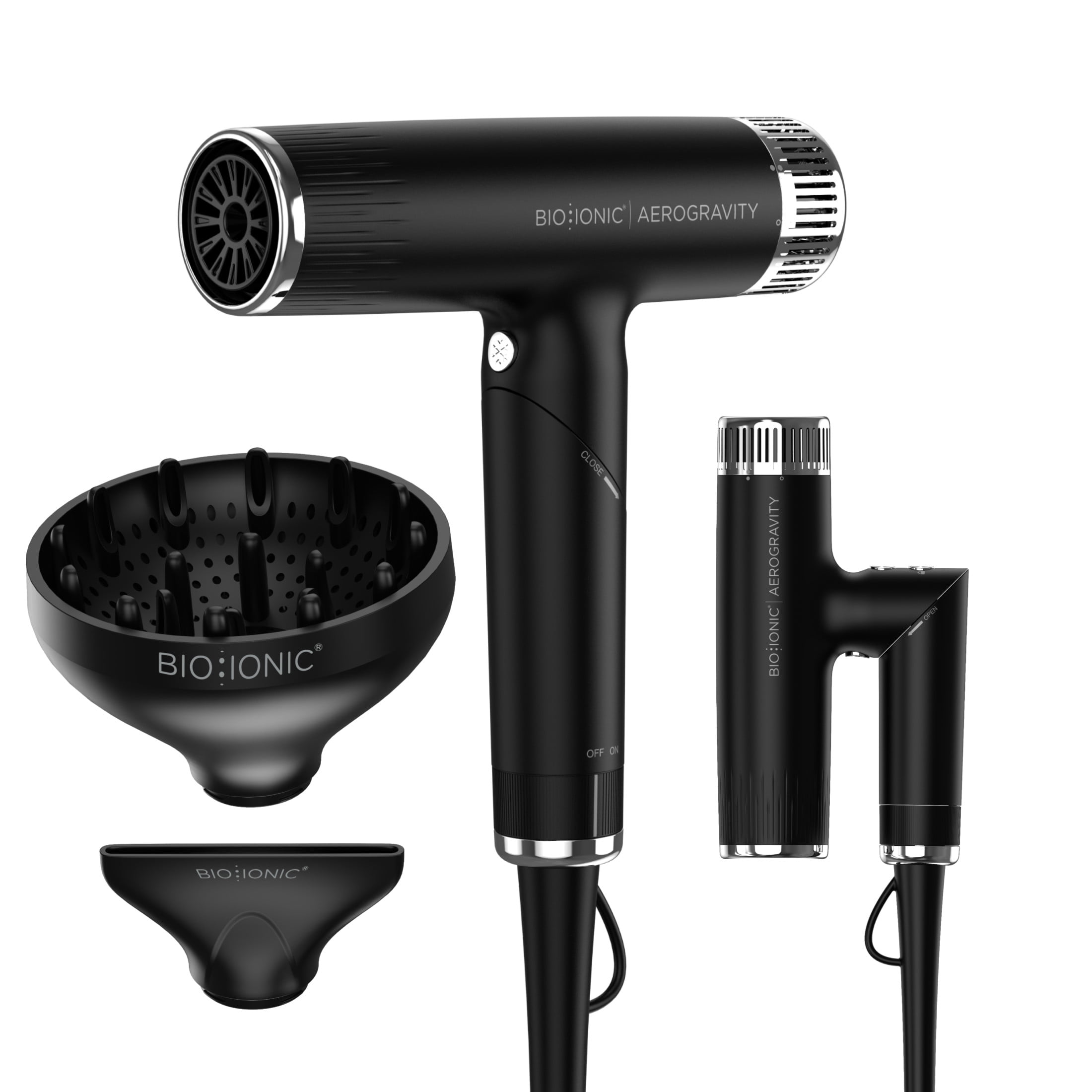 Bio Ionic AeroGravity Featherlight Hair Dryer, Lightweight Ionic, Folding Handle