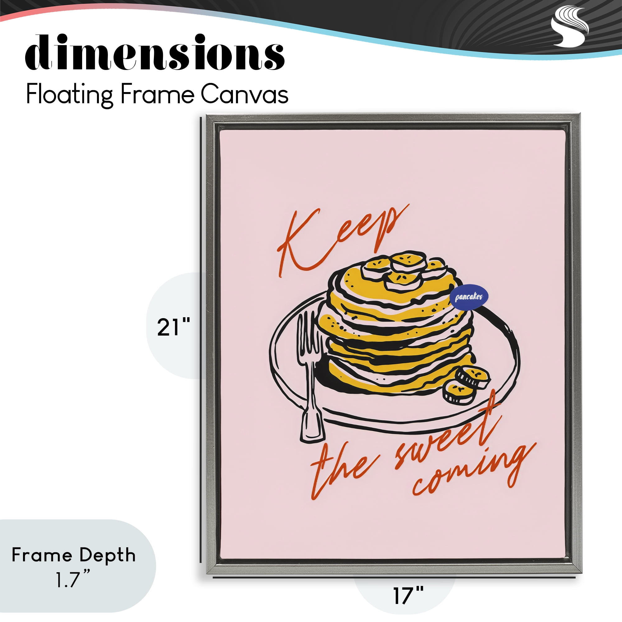 Stupell Industries Keep The Sweet Coming Gray Framed Floater Canvas Wall Art, design by The Prints Vibe