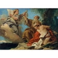 thumbnail image 2 of Giovanni Domenico Tiepolo 18x14 Gold Ornate Wood Frame and Double Matted Museum Art Print Titled - The Sacrifice of Isaac (Mid-1750s), 2 of 4