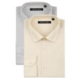 thumbnail image 1 of 2-Pack Men's Classic Fit Solid Long Sleeve Dress Shirts, 1 of 9