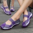 thumbnail image 4 of XIHAHA-zapatos planos ligeros para mujer, zapatillas informales tejidas con correa elástica, cómodos, 2023, 4 of 5