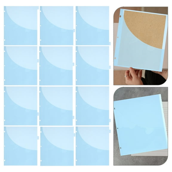 GOOHOCHY 12 Pcs Binder Dividers with Pockets Separators Document Bag