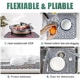thumbnail image 4 of Práctico escurridor de platos de silicona para mesa, tapete de secado para fregadero, vajilla, almohadilla para encimera, utensilios de cocina para el hogar, suministros con agujero medio gris   JM, 4 of 5