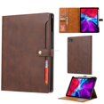 thumbnail image 1 of Funda de piel con tapa horizontal y doble pliegue con textura de becerro para iPad Pro 11 (2022/2021/2020), con marco para fotos, soporte, ranuras para tarjetas y billetera., 1 of 5
