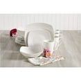 thumbnail image 3 of Gibson Home Everyday Square 16 Piece Porcelain Dinnerware Set - White, 3 of 6