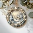 thumbnail image 4 of 2025 Christmas Tree Ornament, Acrylic Round Hanging Decoration for Xmas Tree, Festive Holiday Keepsake Gift, Snowflake Pattern Christmas Ornament, Holiday Decor, 4 of 7