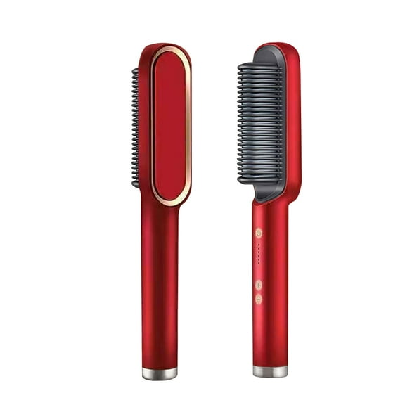 Portable Hair Straightening Brush – Ceramic Heated Hair Styler with Anti-Scald Design, Fast Heating, Anion Hair Care & Auto-Off – Travel Hair Iron for Women