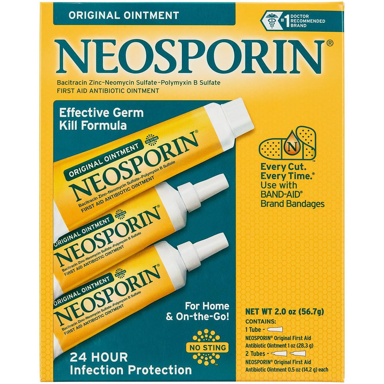 Neosporin Original Ointment - For Home or On The Go - (1oz., 1 pk., 0.5 oz., 2 pk.)