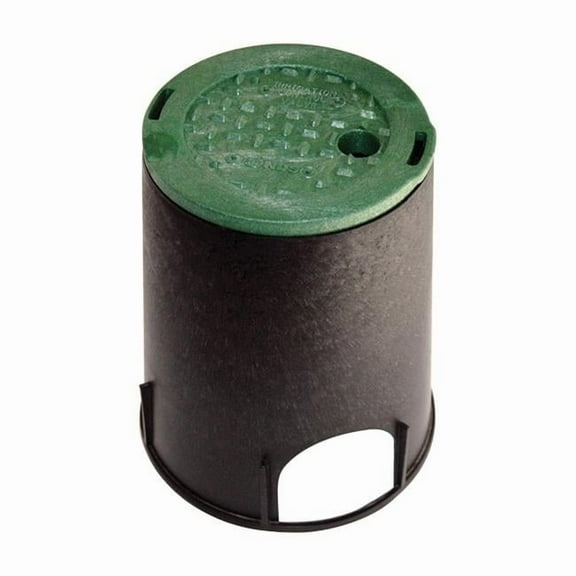 6 in. Black Round Valve Box