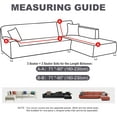 thumbnail image 5 of Sectional Couch Covers 2-Piece Softness L Shaped Sofa Cover Super Stretch L-Type Couch Slipcover with 2Pcs Pillowcases Sofa Slipcover 3 Seater + 3 Seater Furniture Protector (Dark Grey), 5 of 14