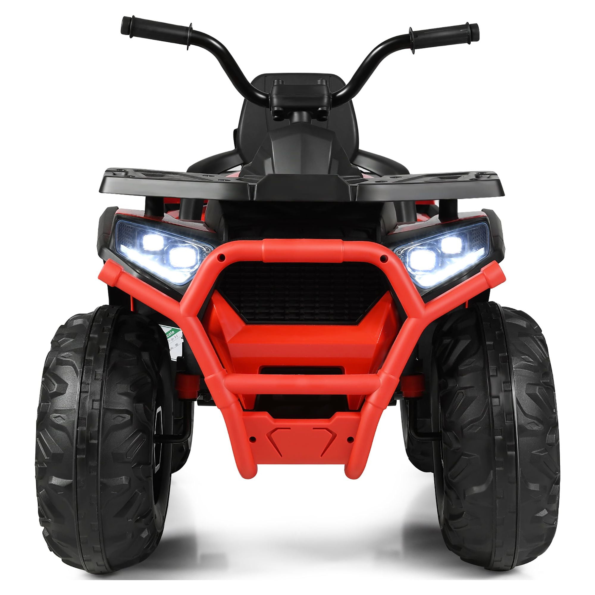 Costway 12V Kids Electric 4-Wheeler ATV Quad 2 Speeds Ride On Car w/MP3&LED  Lights Red 
