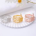 thumbnail image 4 of Zhuge Family Hotel Restaurant Desktop Decoration Napkin Rings, New Halloween Palm Napkin Rings Metal Napkin Rings -6 pieces (Silver), 4 of 4