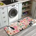 thumbnail image 3 of Pink Boston Terrier and Flower Kitchen Rug Mat,Kitchen Runner Rugs Non Skid Washable,Decorative Kitchen Floor Mats for Kitchen,Sink,Laundry,17"x47.2", 3 of 7