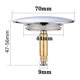 thumbnail image 2 of Tapón de Bañera, Ø 70 mm, con Doble Junta, Regulable en Altura, Tapón de Bañera Universal, Válvula de Fregadero, Latón Templado con Acabado Cromado, Desagüe de Bañera Anticorrosivo JAMW Sencillez, 2 of 4