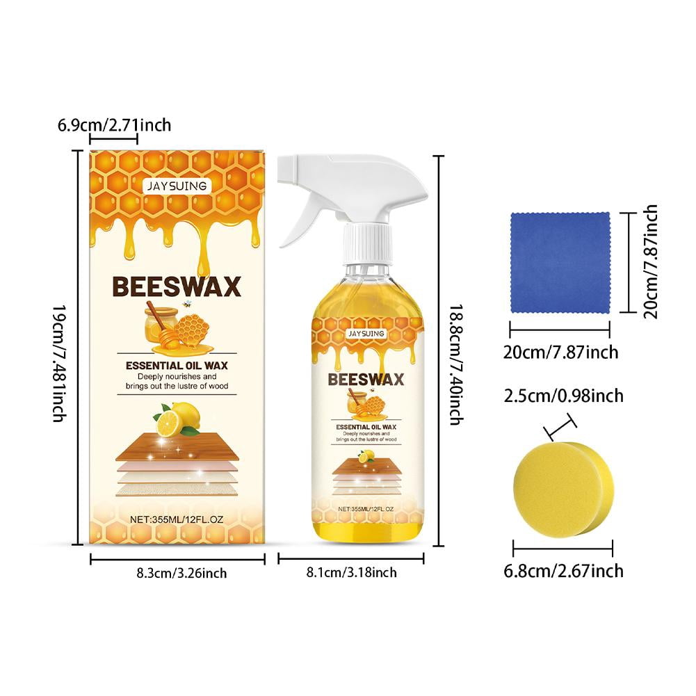 Scratch Erase Beeswax Floor Spray, 2026 New 350ml-Beeswax Wood Polish Spray, Cleans, Restores Shine, Scratches for Floors, Cabinets and Tables, Natural Wood Seasoning Essential Oil