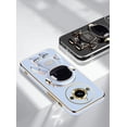 thumbnail image 2 of Compatible with Realme 11 Pro Plus Case for Women Men, Ultra Soft Realme 11 Pro Plus Phone Case with Stand Silicone TPU Plating Cute Astronaut Pattern Cases Cover (Blue), 2 of 13