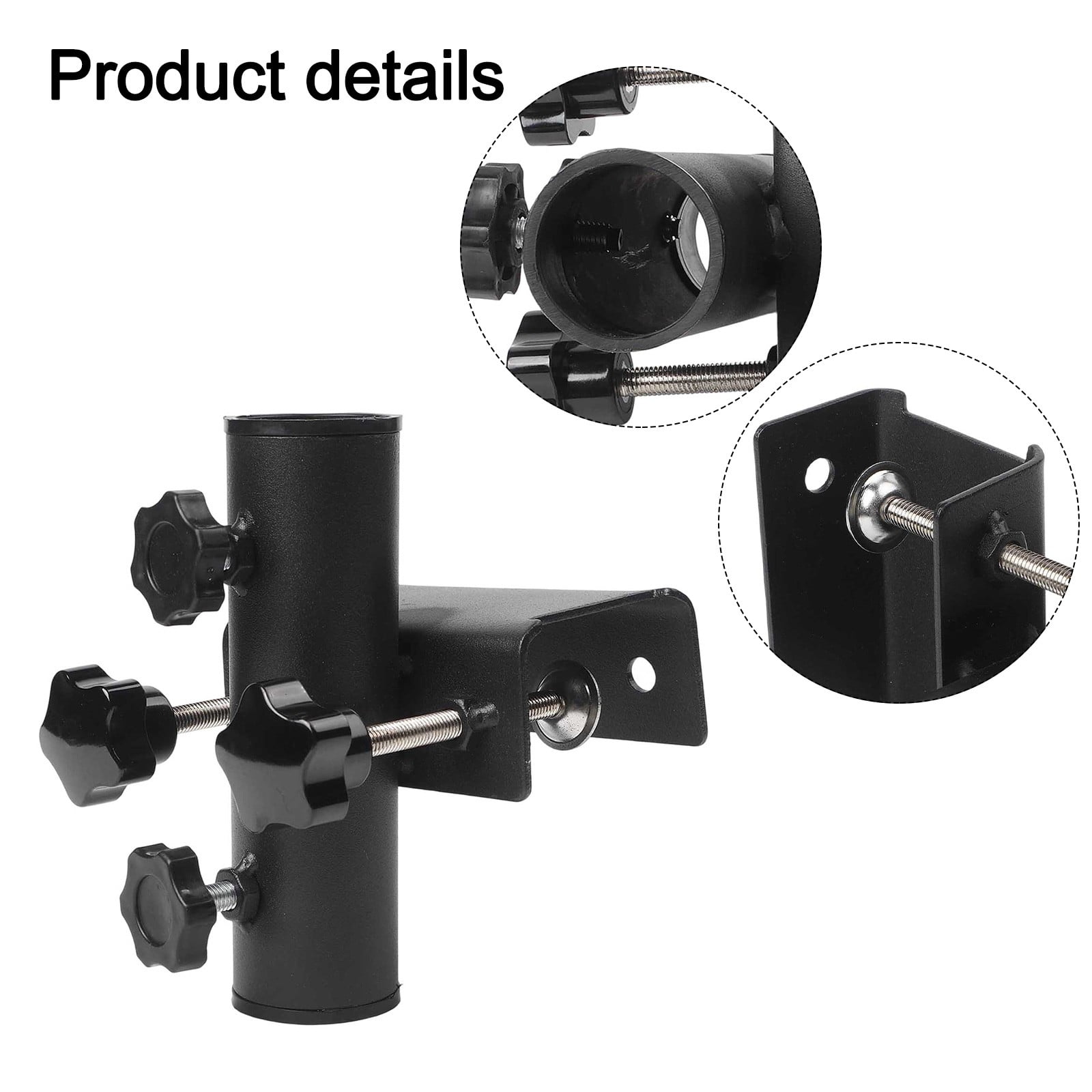Balcony Umbrella Holder Clampdeck Umbrella Mount Adjustable Clamping Range 20-63Mm Deck Umbrella Stand For Beach Garden Pool