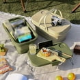 thumbnail image 5 of Insulated Picnic Tote Portable Table Design Leakproof Food Storage For Outdoor Dining Travel Folding Insulated Picnic With Lid, 5 of 5
