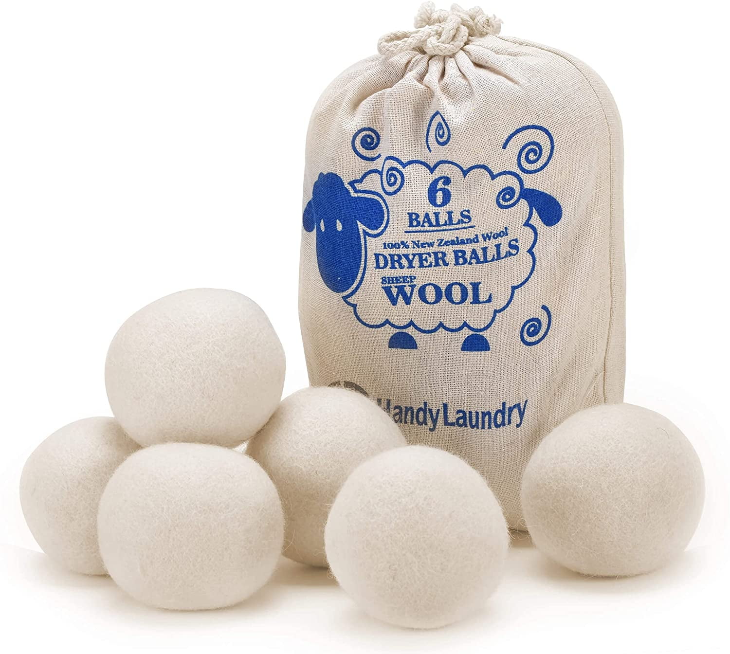10 5 15Pcs Natural Fabric Wool Dryer Ball Laundry Wrinkle-free Softener 6cm 
