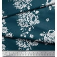 thumbnail image 3 of Soimoi Polyester Crepe Fabric Leaves, & Rose Floral Decor Fabric Printed Yard 52 Inch Wide, 3 of 3