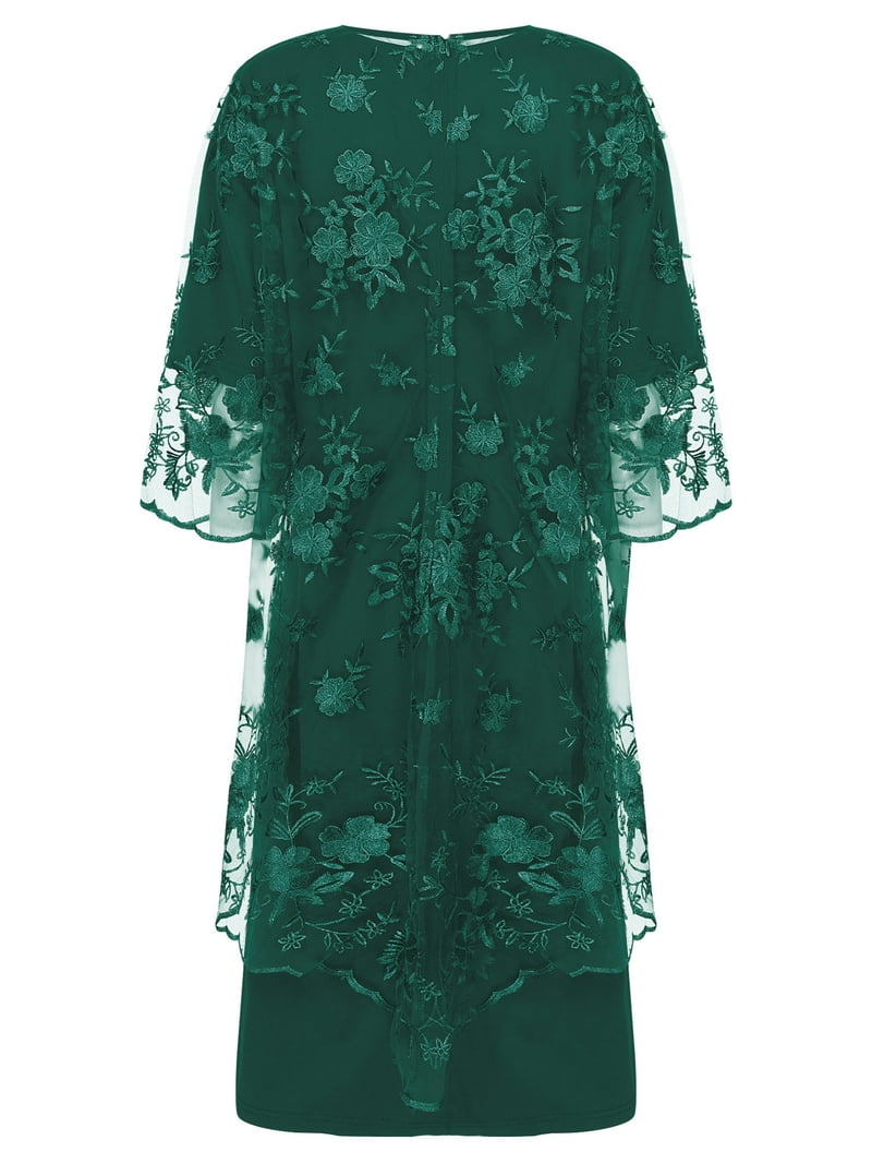 green emerald velvet dress Plus Size Mother of the Bride Dresses with sleeves – Angrila