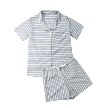 

Bmnmsl Women Sleepwear Cute Cotton Short Sleeve Pajamas Set