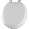 thumbnail image 4 of Bemis 15EC 000 White Round Easy Clean Cushioned Toilet Seat, 4 of 4