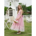 thumbnail image 6 of IDOPIP Flower Girl Lace Tulle Dress for Kids Wedding Bridesmaid Birthday Party Formal Princess Gown, 6 of 9