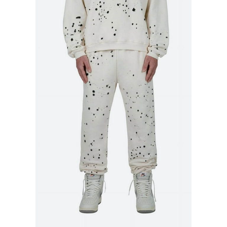 MNML Men’s Ink Spill Sweatpants - Off White 