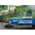 US Weight Fillable Free Standing Umbrella Base - Black - Walmart.com