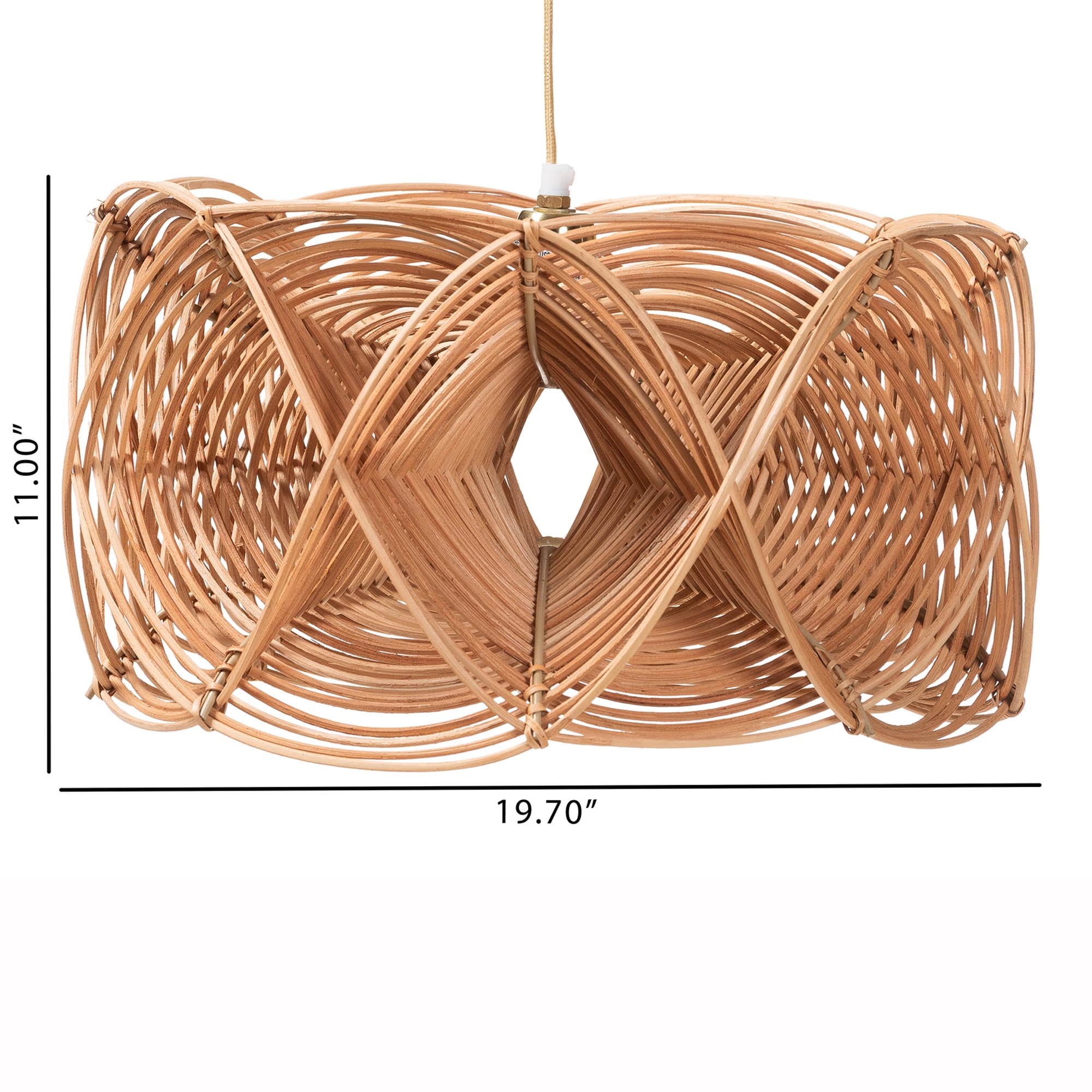 bali & pari Jeneth Coastal Lampshade, Natural Brown