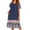 Navy Blue_Boho, variant on Avidlove Women's Nightgown Short Sleeve House Dress with Pockets Flower Print Sleepwear Comfy Nightdress
