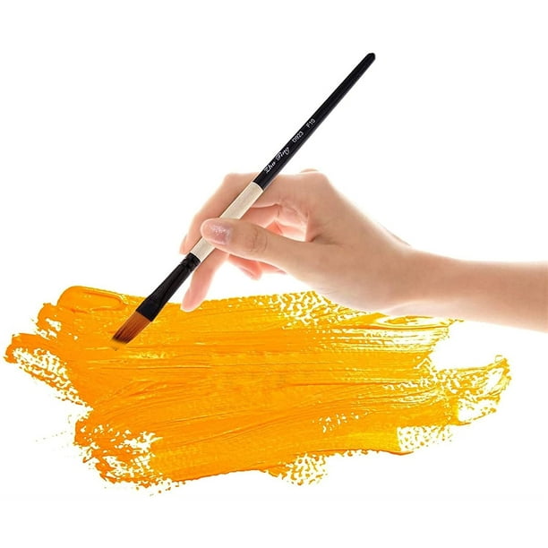 12pcs Filbert Paint Brushes Paintbrush Set Nylon Hair Paint Brush Set For  Acrylic Oil Watercolor Painting Artist Professional Painting Kits White