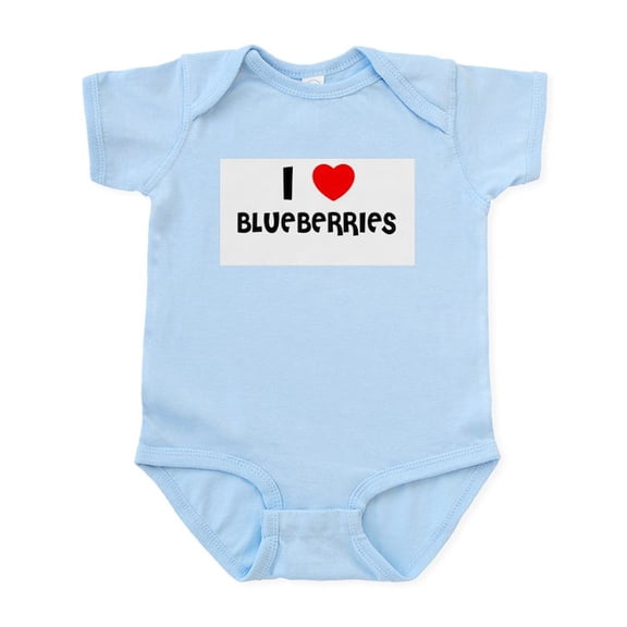 CafePress - I LOVE BLUEBERRIES Infant Creeper - Baby Light Bodysuit, Size Newborn - 24 Months