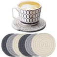 thumbnail image 1 of Braided Coasters for Drinks, Absorbent Cotton Coasters Elevate Your Kitchen Countertops, 1 of 7