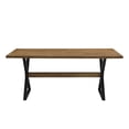 thumbnail image 5 of Walker Edison Modern Farmhouse X Leg Dining Table, Reclaimed Barnwood, 5 of 9