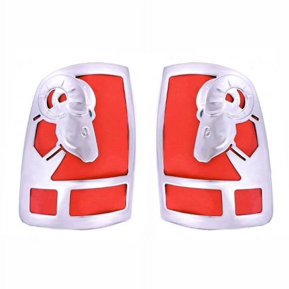 AMI V27884C Sportsman Big Horns Chrome Tail Light Cover with Big Horns Design