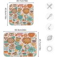thumbnail image 3 of FREEAMG Absorbent Dishes Drainer/Rack Mat for Countertop Small Size 16 x 18 inch, Microfiber Dish Drying Pads Kitchen Counter Draining Pad Botanic Texture Detailed Flowers, 3 of 7