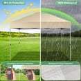 thumbnail image 7 of Hoteel Canopy 10x10 Pop Up Canopy Tent 1-Button Push Easy up Outdoor Canopy Instant Portable Commercial Shelter Waterproof UPF50+ Gazebo with Reflective Strip, Air Vent & 4 Sandbags, Khaki, 7 of 7