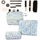 thumbnail image 5 of Pisexur Belleza Maquillaje Bolsa de cosméticos portátil acolchada de gran capacidad, bolsa de almacenamiento floral acolchada, bolsa de almacenamiento para artículos de tocpara mujeres y hombres, 5 of 5