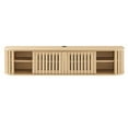 thumbnail image 6 of Media TV Stand Console Table, Brown Oak, Wood, Living Room Lounge Cafe Lobby Hospitality Restaurant, Modern Contemporary HB34896, 6 of 10