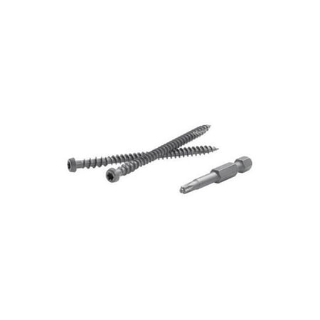 

TrapEase 2.5 in. Torx TTAP Star Head Zinc Carbon Steel Composite Deck Screws Brown - 1050 Per Box