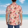 thumbnail image 5 of Salouo Cow Flower And Heart for Hawaiian Shirt for Men,Summer Beach Casual Short Sleeve Button Down Shirts Men's Regular-Fit Short-Sleeve Print Shirt -Small, 5 of 6