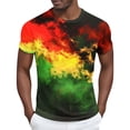 thumbnail image 1 of T-Shirt à Manches Courtes Imprimé pour Homme à Col Rond, Respirant, Haut Décontracté d'Été, Polyester Spandex, 1 of 4