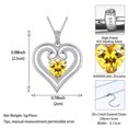 thumbnail image 7 of Jewmon 925 Sterling Silver Love Heart Necklace for Women Teens Birthstone Pendant Jewerlry Christmas Jewelry Gifts for Mom Daughter Wife Girlfriend, 7 of 7