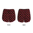 thumbnail image 2 of JUNZAN Sexy Red Lips Kiss Print Women's Athletic Gym Running Shorts with Phone Pockets - Workout Shorts-Small, 2 of 5